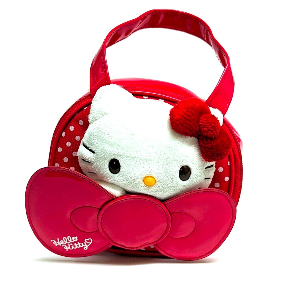 2011 Sanrio Hello Kitty Plush Red Vinyl Mini Backpack